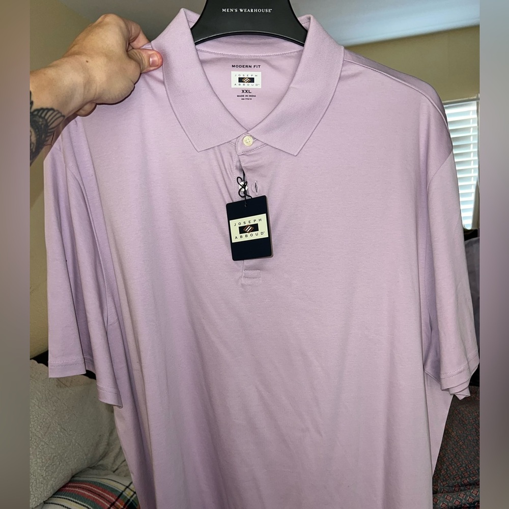 Men's Lavender Polo Shirt Joseph Abboud